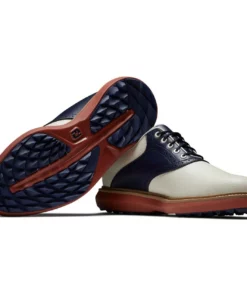 Footjoy Men' Shoe Golf Tradition Spikeles -Golf Sales Store footjoy traditions spikeless golf shoes tan navy 06 70320.1678140727