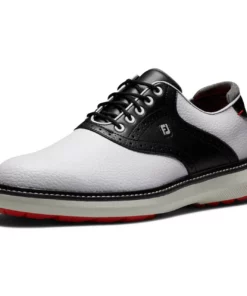 Footjoy Men' Shoe Golf Tradition Spikeles -Golf Sales Store footjoy traditions spikeless golf shoes white black 03 62656.1678140726