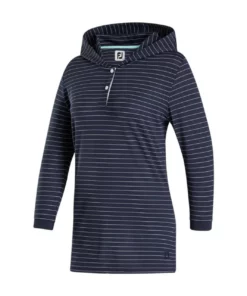 Footjoy Women' Hoodie 3/4 Sleeve Pinstripe