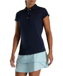 Footjoy Women' Cap Sleeve Polo Tonal Stripe