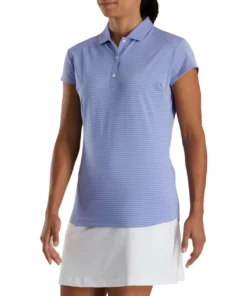 Footjoy Women' Cap Sleeve Polo Tonal Stripe -Golf Sales Store footjoy womens cap sleeve tonal stripe polo violet 01 21198.1673899944