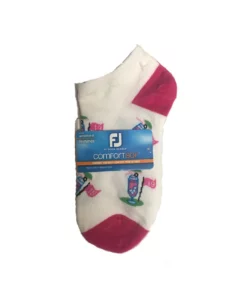 Footjoy Comfortsof Women' Sock Print Low Cut Fashion 19Th Hole -Golf Sales Store footjoy womens comfortsof low cut 19th hole print fashion sock pink 01 06620.1671653297