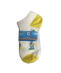 Footjoy Comfortsof Women' Sock Print Low Cut Fashion 19Th Hole -Golf Sales Store footjoy womens comfortsof low cut 19th hole print fashion sock yellow 01 36011.1671653297