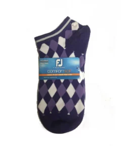 Footjoy Women' Sock Argyle Print Low Cut Fashion -Golf Sales Store footjoy womens comfortsof low cut argyle print fashion sock purple 01 87628.1673901045