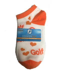 Footjoy Women' Sock Low Cut Heart Print Fashion 10 Footjoy Women' Sock Low Cut Heart Print Fashion -Golf Sales Store footjoy womens comfortsof low cut heart print fashion sock white orange 01 50847.1671656278