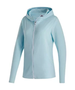 FootJoy Women's Full-Zip Hoodie -Golf Sales Store footjoy womens full zip hoodie sky heather 01 69208.1676589783