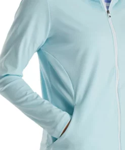 FootJoy Women's Full-Zip Hoodie -Golf Sales Store footjoy womens full zip hoodie sky heather 04 76889.1676590832