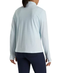 Footjoy Women' Mid-Layer Tonal Stripe Half-Zip -Golf Sales Store footjoy womens half zip tonal stripe mid layer sky 03 73853.1676584713