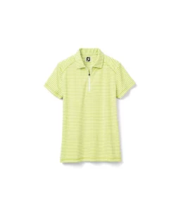 Footjoy Women' Polo Heather Stripe -Golf Sales Store footjoy womens heather stripe polo citrus 01 60568.1631901194