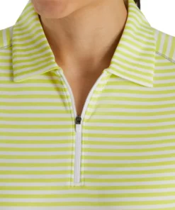 Footjoy Women' Polo Heather Stripe -Golf Sales Store footjoy womens heather stripe polo citrus 04 19865.1631901195