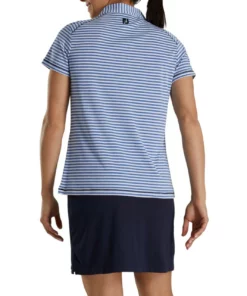 Footjoy Women' Polo Heather Stripe -Golf Sales Store footjoy womens heather stripe polo cobalt 03 79249.1631901195