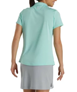 Footjoy Women' Placket Open Polo Space Dye -Golf Sales Store footjoy womens open placket space dye polo aquamarine white 03 77705.1631902166