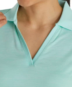Footjoy Women' Placket Open Polo Space Dye -Golf Sales Store footjoy womens open placket space dye polo aquamarine white 04 01858.1631902167