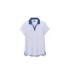Footjoy Women' Placket Open Polo Space Dye -Golf Sales Store footjoy womens open placket space dye polo white cobalt 01 63911.1631902166
