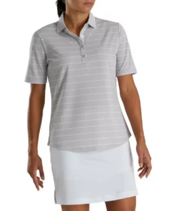 Footjoy Women' Pique Polo Pinstripe Half Sleeve