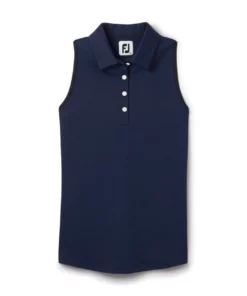 Footjoy Women' Polo Sleeveles Ribbed 19 Footjoy Women' Polo Sleeveles Ribbed -Golf Sales Store footjoy womens ribbed sleeveless polo navy 01 80873.1676598154