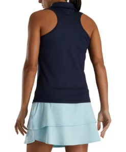 Footjoy Women' Polo Sleeveles Ribbed 23 Footjoy Women' Polo Sleeveles Ribbed -Golf Sales Store footjoy womens ribbed sleeveless polo navy 03 81352.1676590899