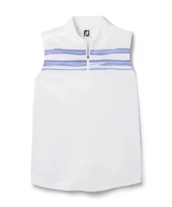 Footjoy Women' Watercolor Block Sleeveles Polo -Golf Sales Store footjoy womens watercolor block sleeveless polo white violet 01 54941.1676596809