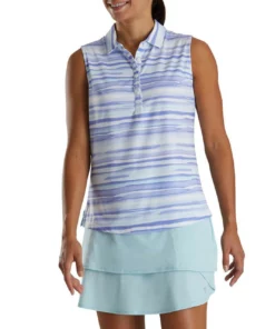 Footjoy Women' Watercolor Sleeveles Polo 14 Footjoy Women' Watercolor Sleeveles Polo -Golf Sales Store footjoy womens watercolor sleeveless polo violet 01 08451.1673904485
