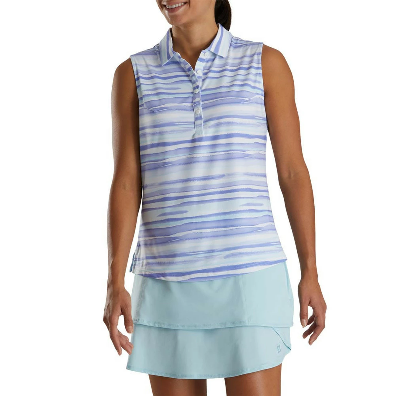 Footjoy Women' Watercolor Sleeveles Polo 7 Footjoy Women' Watercolor Sleeveles Polo - Image 5