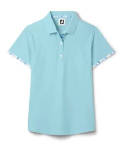Footjoy Trim Polo Women' Watercolor -Golf Sales Store footjoy womens watercolor trim polo sky 01 93409.1676588866