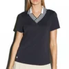 GGBLUE Elisha Polo -Golf Sales Store ggblue elisha polo black white 01 06310.1649879330