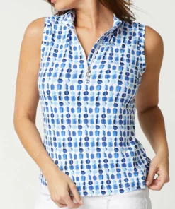 GGBLUE Tess Sleeveless Polo -Golf Sales Store ggblue tess sleeveless polo sand dollar 01 96350.1676595425