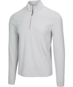 Greg Norman Mock Heathered 1/4 Zip -Golf Sales Store greg norman heathered 1 4 zip mock shark grey heather 01 25213.1632774996