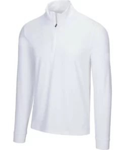 Greg Norman Mock Heathered 1/4 Zip -Golf Sales Store greg norman heathered 1 4 zip mock white 01 42486.1632774996
