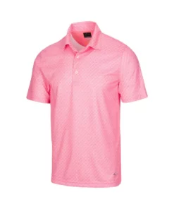 Greg Norman Ml75 Microlux Polo Iron Print -Golf Sales Store greg norman ml75 microlux iron print polo cool coral 01 98000.1644349993
