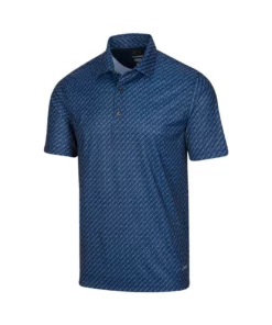 Greg Norman Ml75 Microlux Polo Iron Print -Golf Sales Store greg norman ml75 microlux iron print polo navy 01 99460.1644349993