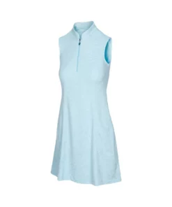 Greg Norman Women' Dres Sleeveles Flare Zip -Golf Sales Store greg norman womens flare sleeveless zip dress pure aqua 01 31671.1644419993