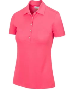 Greg Norman Women's Freedom Micro Pique Short Sleeve Polo -Golf Sales Store greg norman womens freedom micro pique short sleeve polo field poppy 01 35270.1659043413