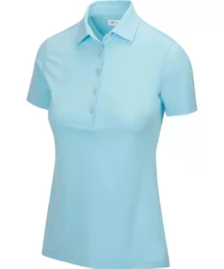 Greg Norman Women's Freedom Micro Pique Short Sleeve Polo -Golf Sales Store greg norman womens freedom micro pique short sleeve polo seaside blue 01 10930.1659043412