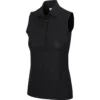Greg Norman Women' Polo Micro Pique Freedom Sleeveles -Golf Sales Store greg norman womens freedom micro pique sleeveless polo black 01 11158.1659043420
