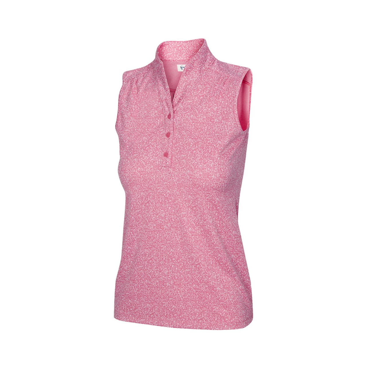 Greg Norman Women' Polo Sleeveles Heathered Dot 6 Greg Norman Women' Polo Sleeveles Heathered Dot - Image 4