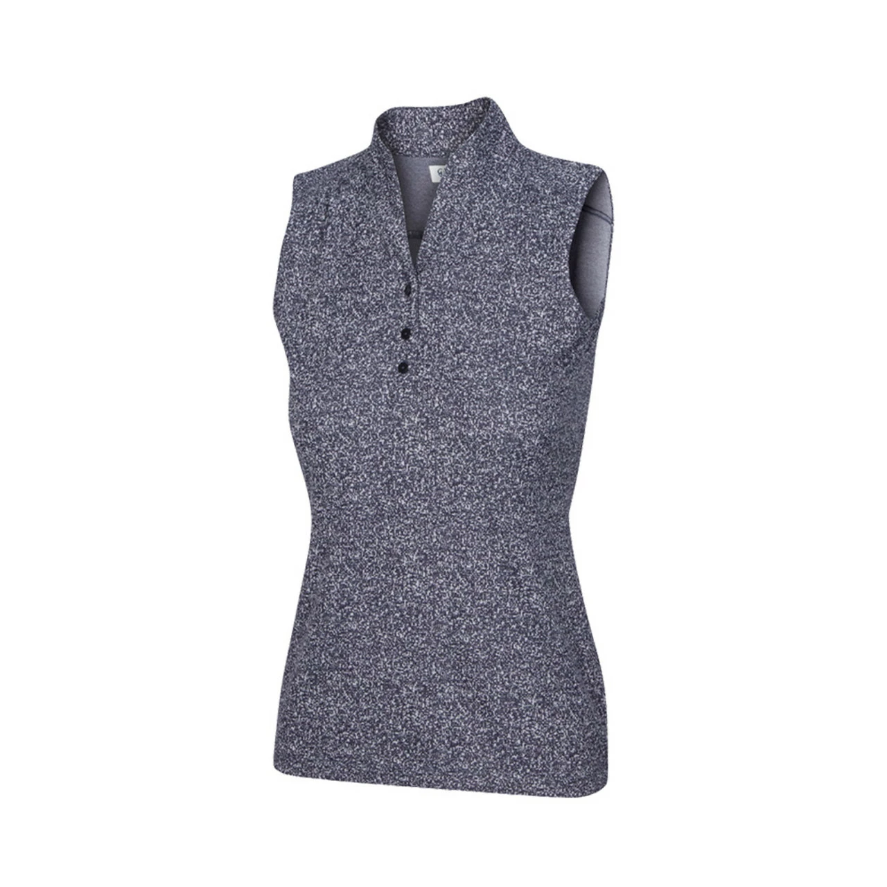 Greg Norman Women' Polo Sleeveles Heathered Dot 4 Greg Norman Women' Polo Sleeveles Heathered Dot - Image 2
