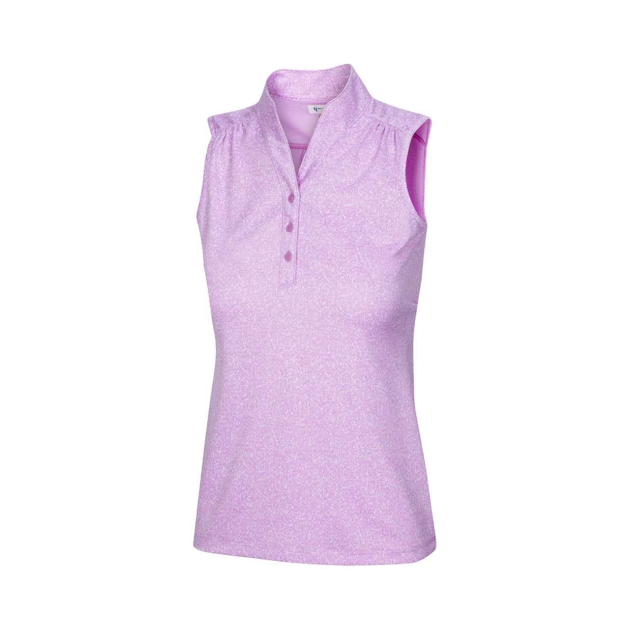 Greg Norman Women' Polo Sleeveles Heathered Dot 7 Greg Norman Women' Polo Sleeveles Heathered Dot - Image 5