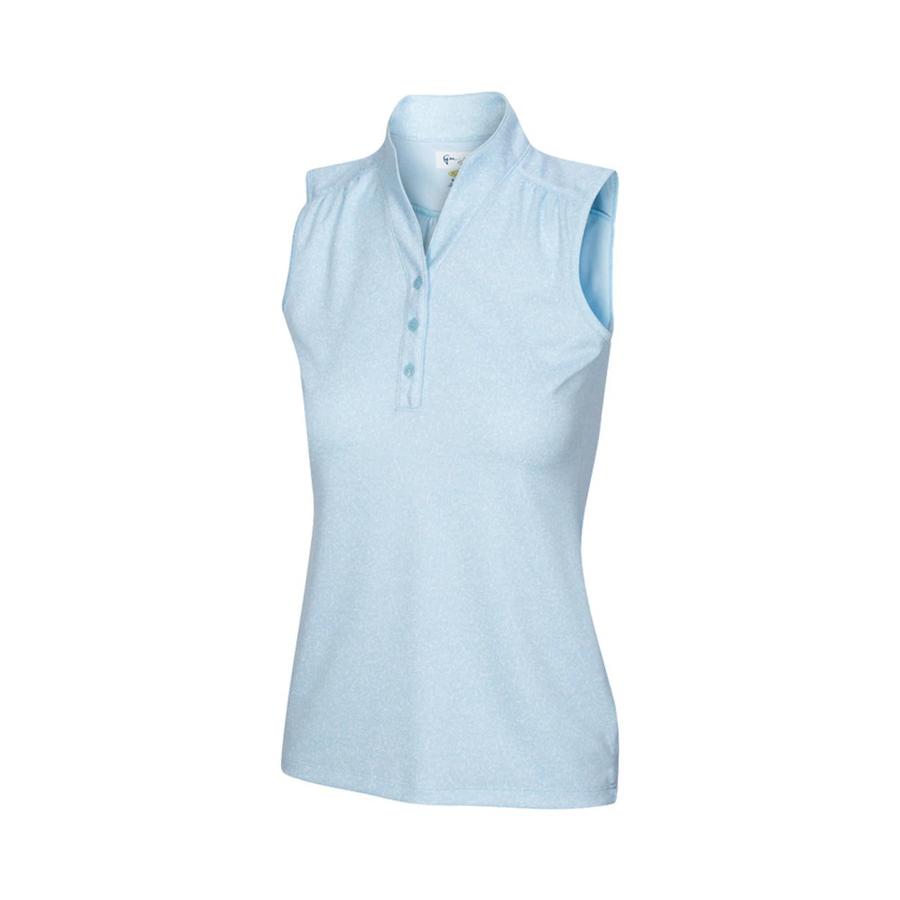 Greg Norman Women' Polo Sleeveles Heathered Dot 8 Greg Norman Women' Polo Sleeveles Heathered Dot - Image 6