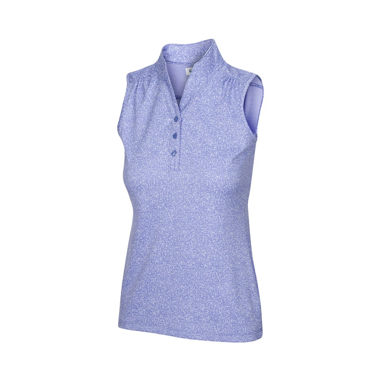 Greg Norman Women' Polo Sleeveles Heathered Dot 9 Greg Norman Women' Polo Sleeveles Heathered Dot - Image 7