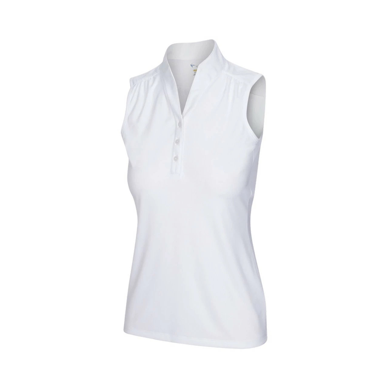 Greg Norman Women' Polo Sleeveles Heathered Dot 5 Greg Norman Women' Polo Sleeveles Heathered Dot - Image 3