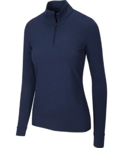 Greg Norman Women' Heather 1/4 Zip Peached -Golf Sales Store greg norman womens peached heather 1 4 zip navy heather 01 93420.1633111170