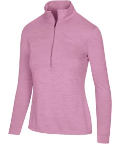 Greg Norman Women' Mock Utility 1/2 Zip -Golf Sales Store greg norman womens utility 1 2 zip mock primrose heather 01 24380.1671482601