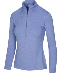 Greg Norman Women' Mock Utility 1/2 Zip -Golf Sales Store greg norman womens utility 1 2 zip mock sweet iris heather 01 28296.1671482570