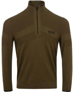 Hugo Boss Zeci 1/2 Zip Sweater -Golf Sales Store hugo boss zeci 1 2 zip sweater dark green 01 80539.1636975287