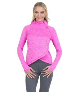 IBKUL Asymmetrical Zip Pullover