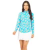 IBKUL Franny Print Long Sleeve Mock Neck 2 IBKUL Franny Print Long Sleeve Mock Neck -Golf Sales Store ibkul franny print long sleeve mock neck turquoise multi 01 19994.1676595492