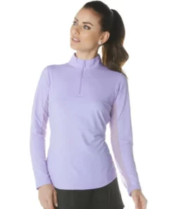 IBKUL Solid Long Sleeve Mock 9 IBKUL Solid Long Sleeve Mock -Golf Sales Store ibkul solid long sleeve mock lavender 01 40355.1633113438