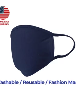 Golfio Usa Face Mask Fabric 3 Pack Made In Washable Navy Fashion Double Layer -Golf Sales Store jjr0010 navy 1 3 53073.1593487340
