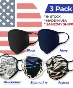 Golfio Face Mask Fabric 3 Pack Double Layer Made In Usa Washable Fashion -Golf Sales Store jjr0011 2 1 40179.1594255852